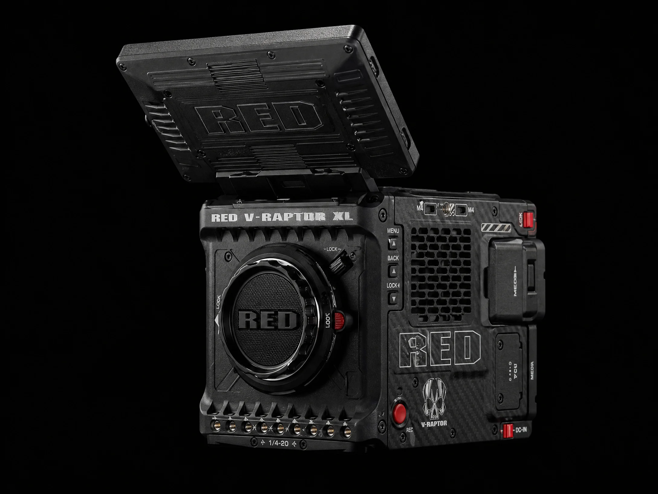 RED﻿ V-RAPTOR XL摄影机侧面展示